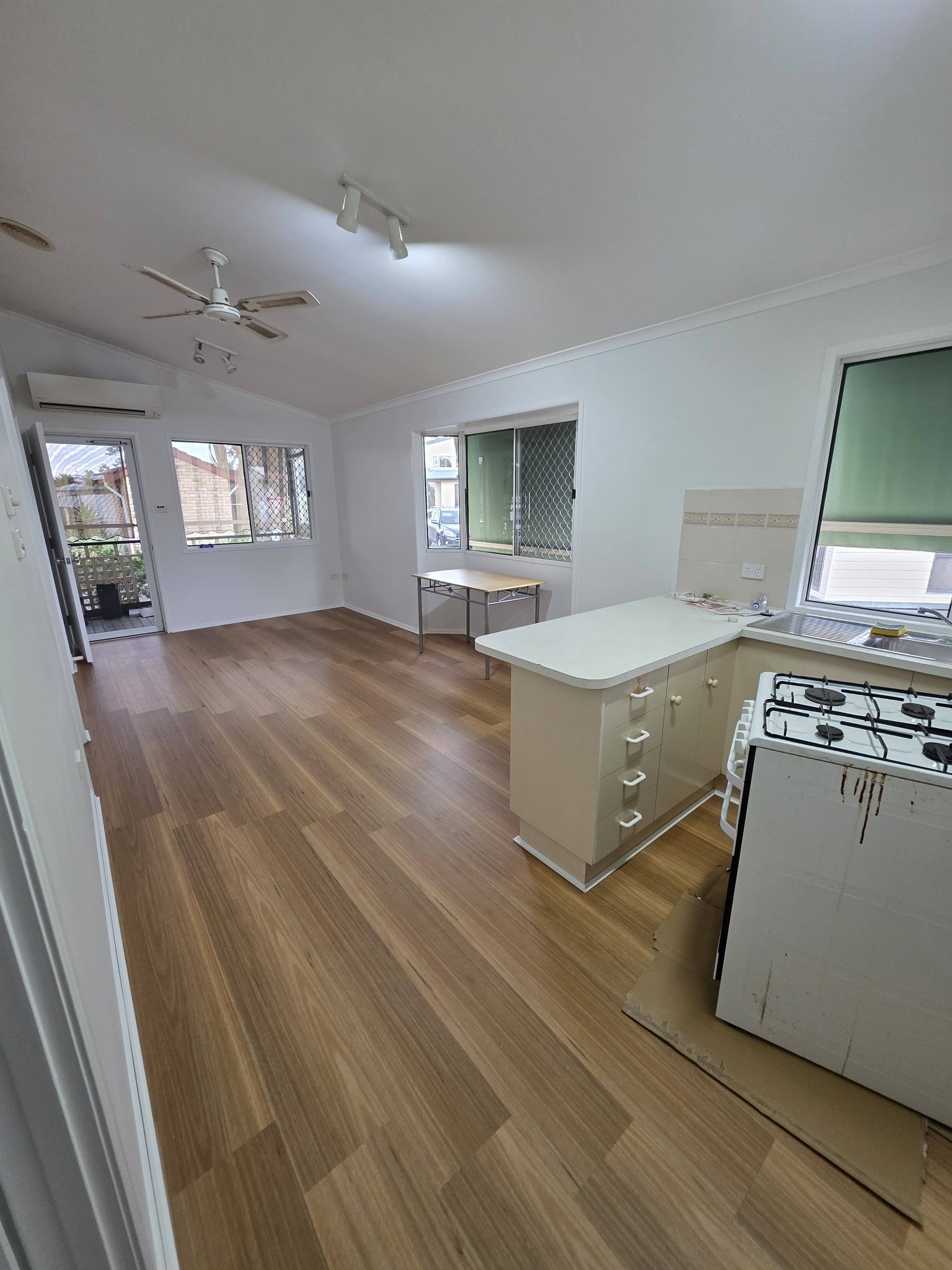 A finished renovated living area